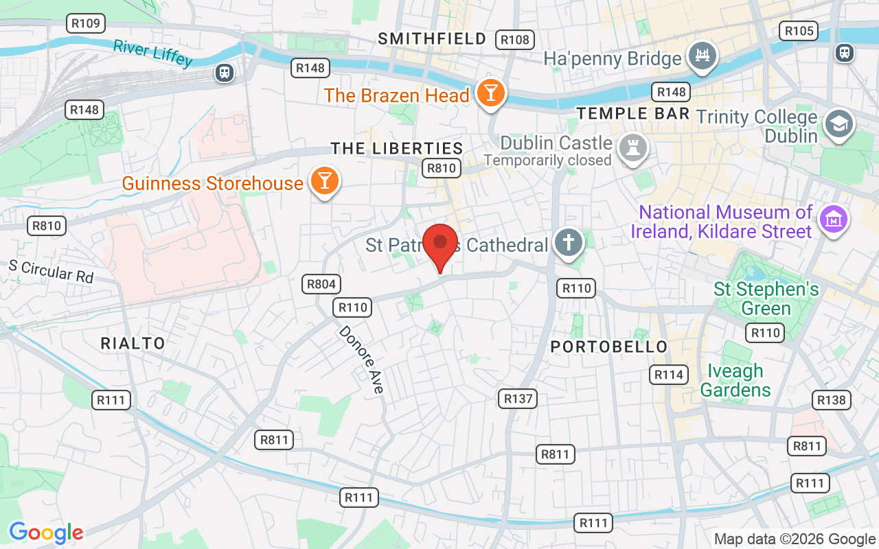 Map showing the location of Progressive Financial Services in Dublin, Ireland
