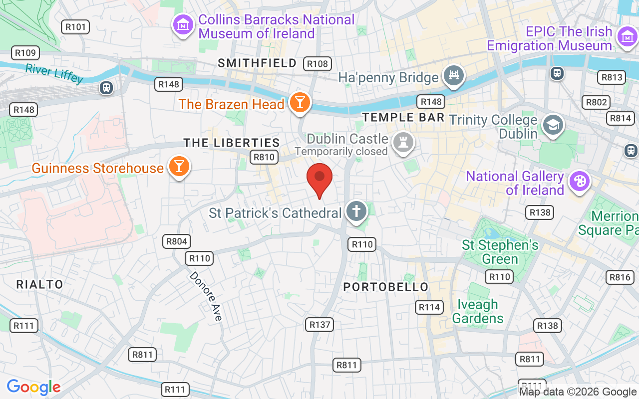 Map showing the location of Rockwell in Dublin, Ireland