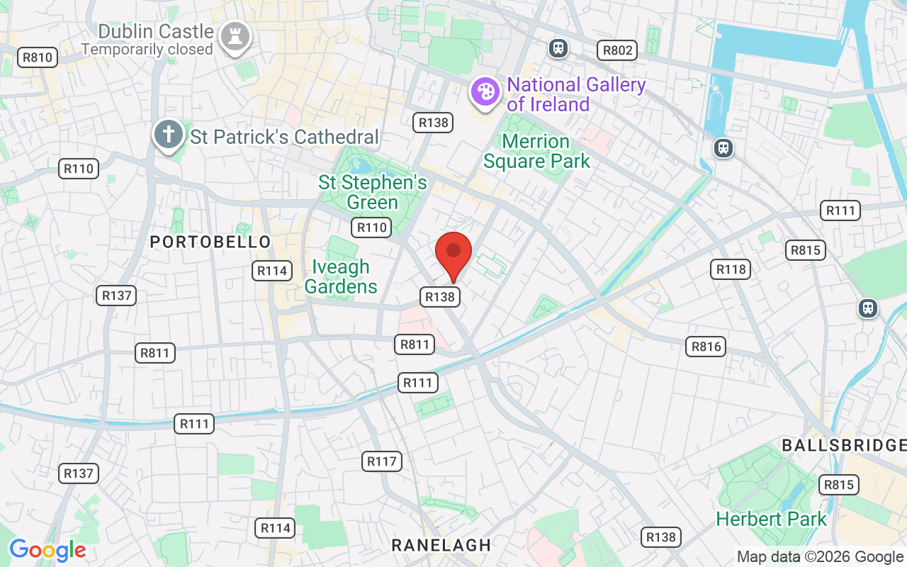 Map showing the location of the Other clinic - Pembroke Street Counselling & Psychotherapy in Dublin, Ireland