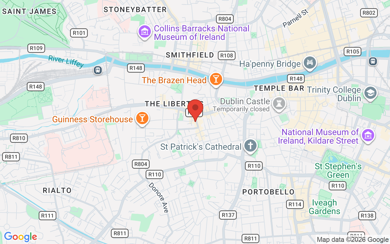 Map showing the location of Brady & Associates in Dublin, Ireland