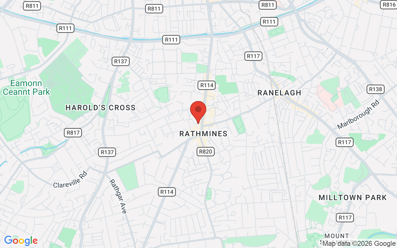 Map showing the location of Engage Counselling and Psychotherapy Dublin in Dublin, Ireland