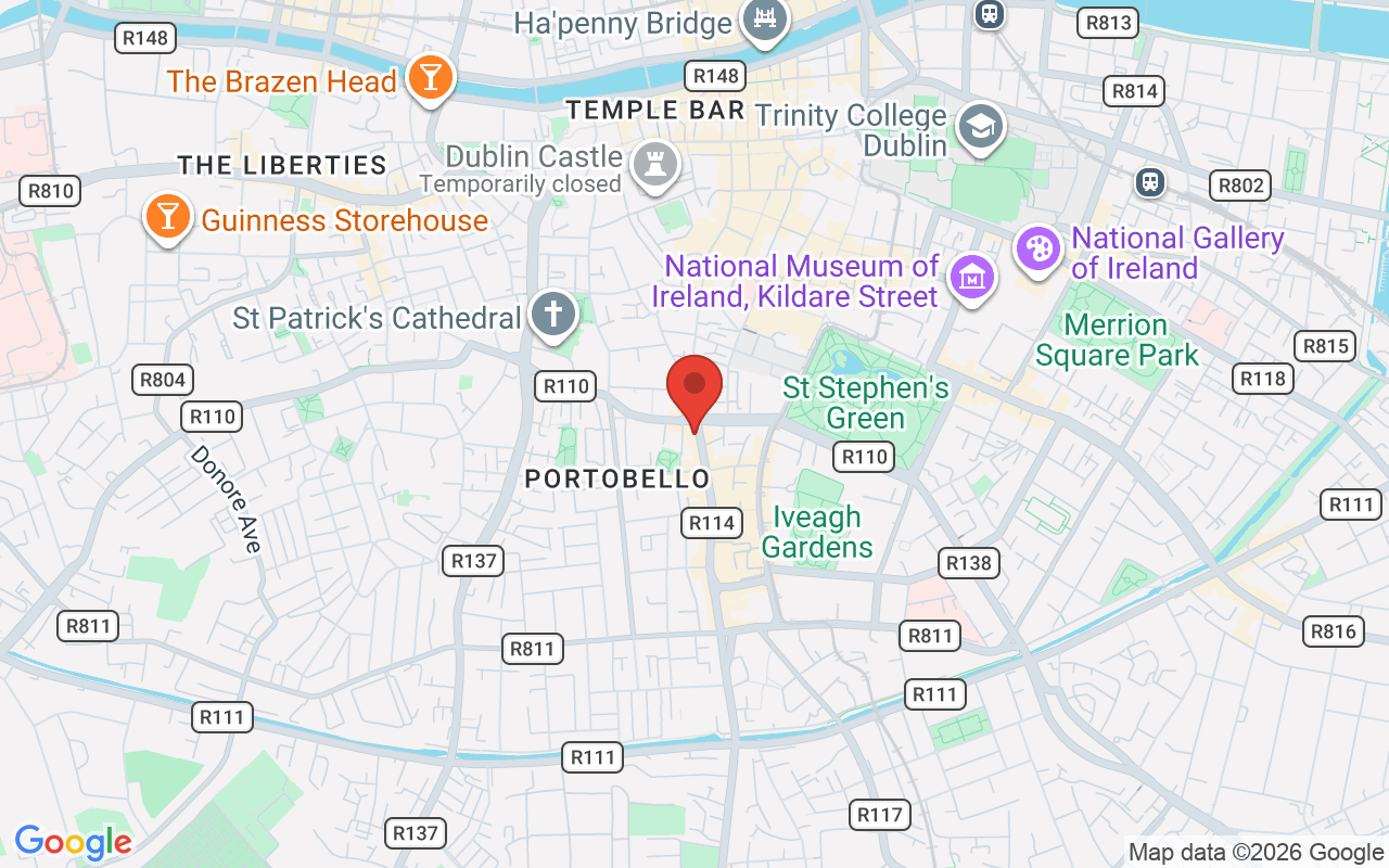 Map showing the location of Olivia Naughton Counselling and Psychotherapy Dublin in Dublin, Ireland
